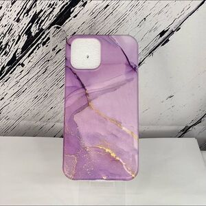 Marble Look iPhone Case-12 Pro Max-Purple